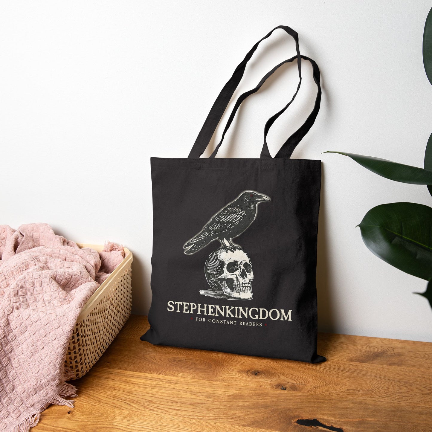 StephenKingdom Logo Tote – Natural or Black Cotton Canvas