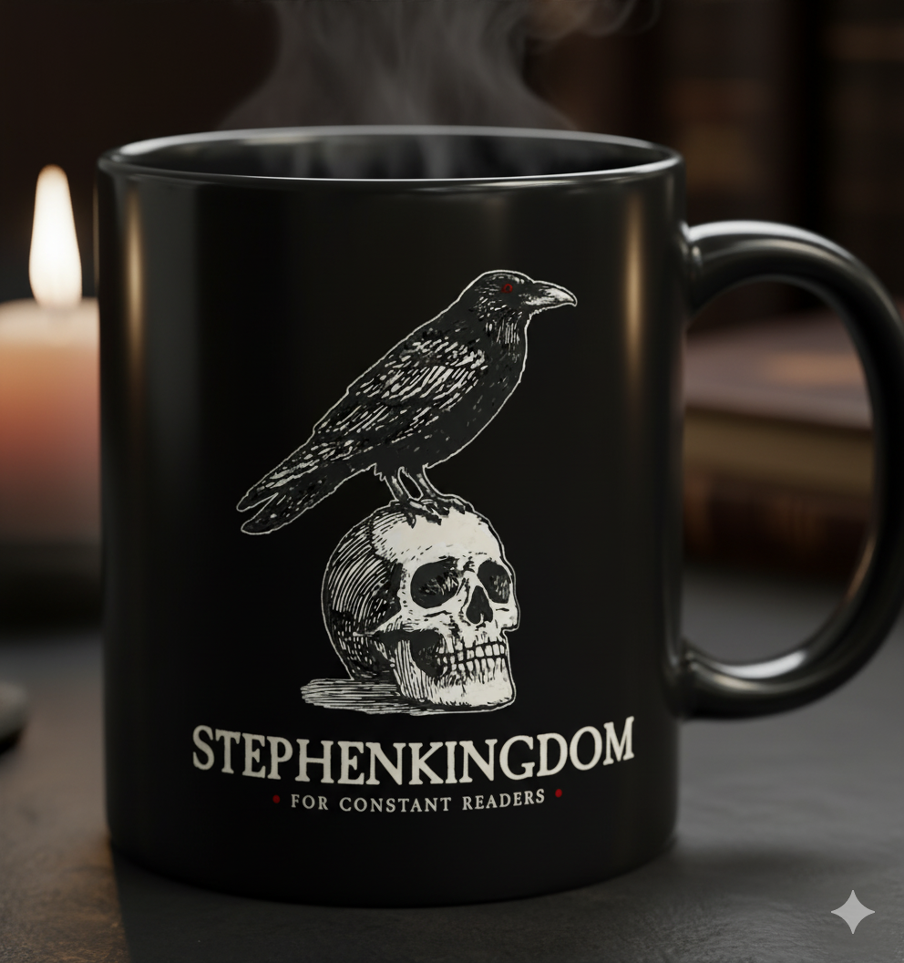 StephenKingdom Logo Mug – Black Ceramic (11oz)
