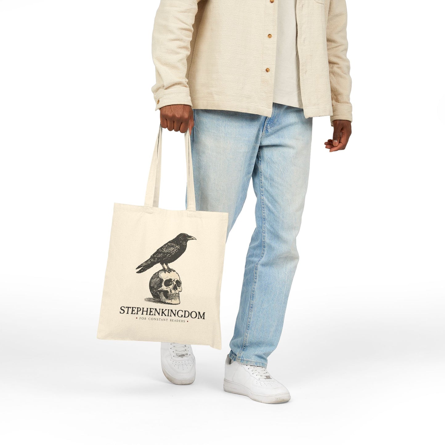 StephenKingdom Logo Tote – Natural or Black Cotton Canvas