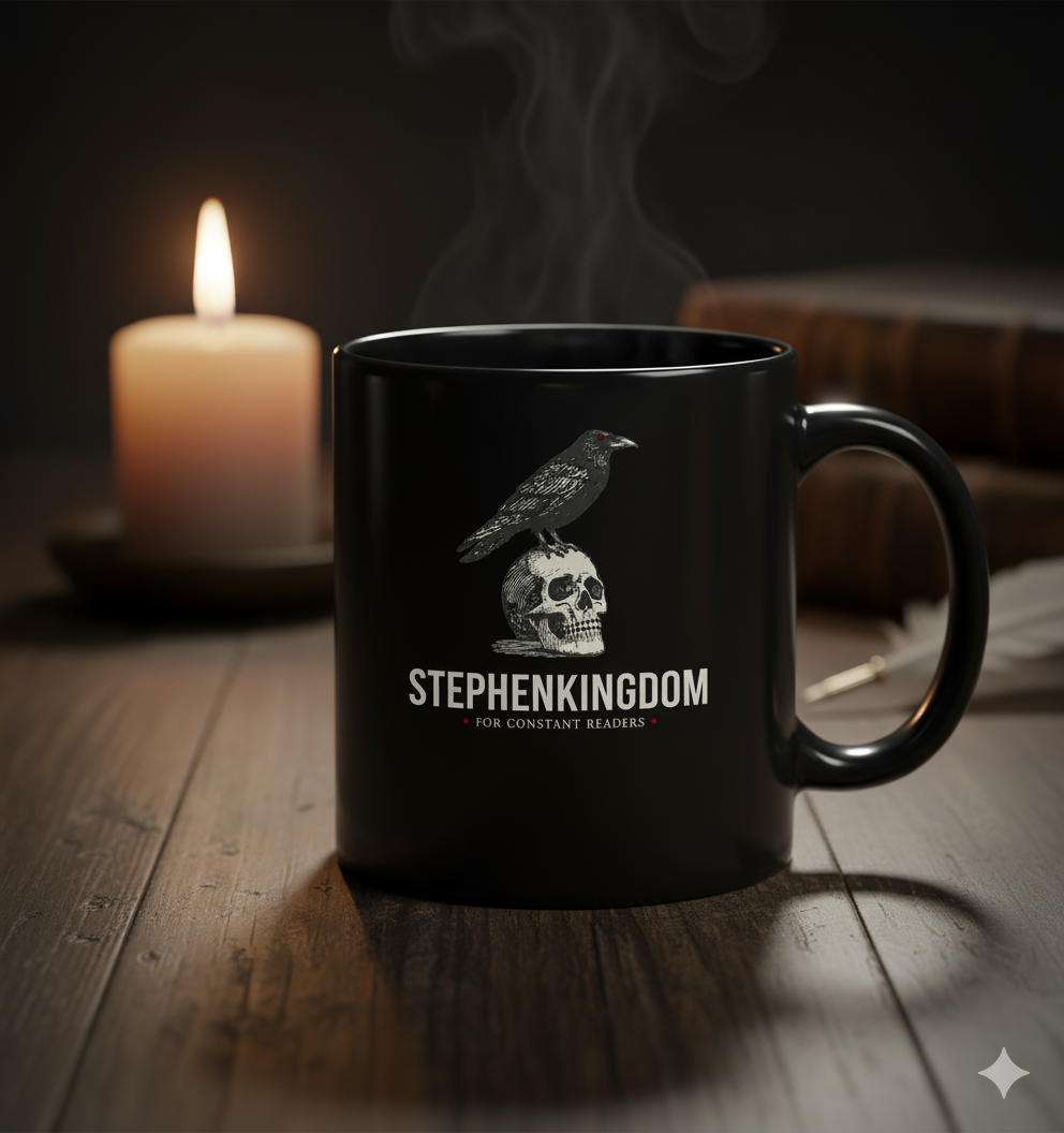 StephenKingdom Logo Mug – Black Ceramic (11oz)