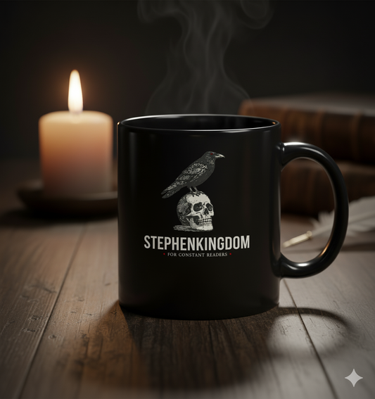 StephenKingdom Logo Mug – Black Ceramic (11oz)