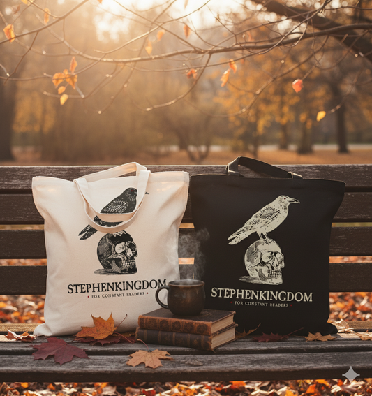 StephenKingdom Logo Tote – Natural or Black Cotton Canvas